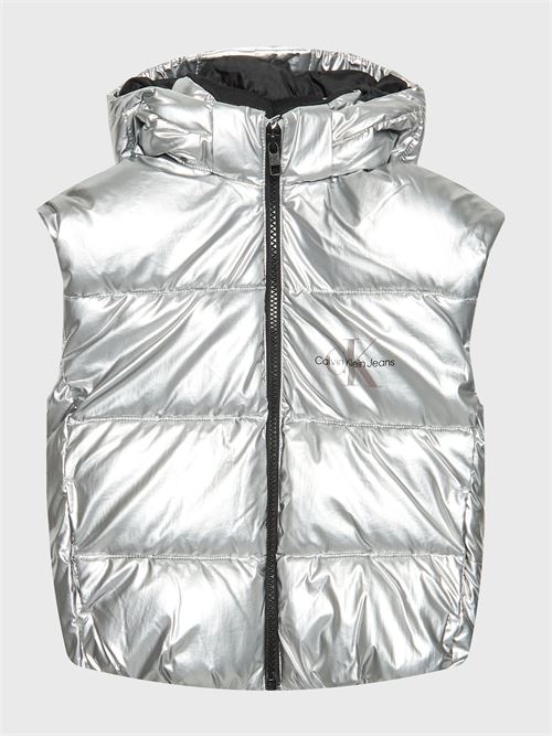 2 IN 1 METALLIC PUFFER JACKET CALVIN KLEIN JEANS | IG0IG01613/PE6